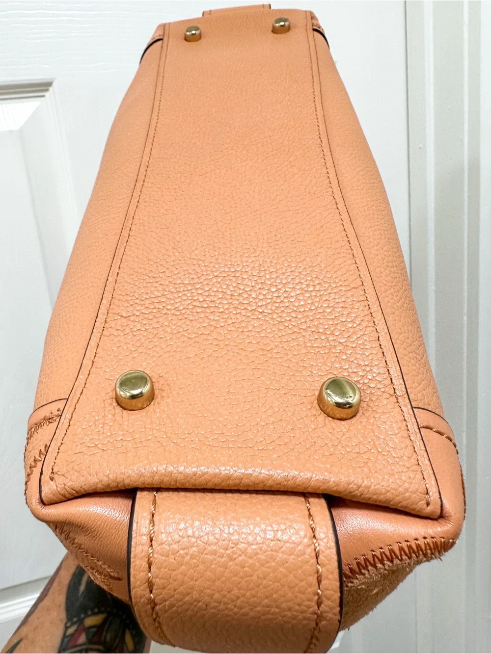 Coach Edie 31 Tea Rose Patchwork Bag Beechwood Leather Suede Like New